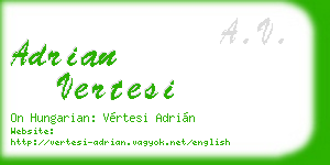 adrian vertesi business card